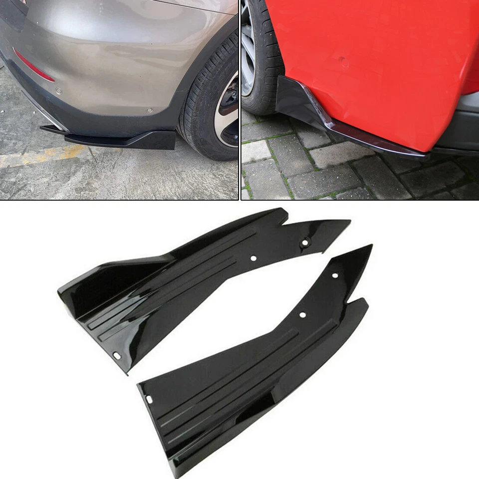 Alerón difusor de parachoques trasero brillante para Mercedes Benz faldones laterales Foto 4 de 4