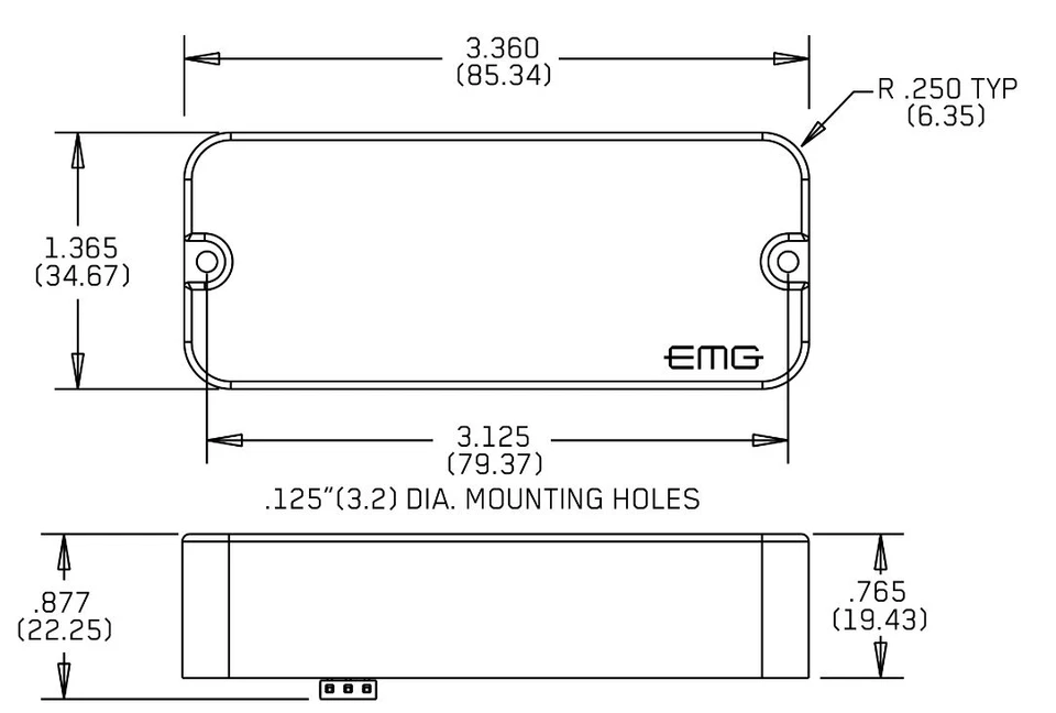 EMG P60 BLANCO ESTILO P-90 CARCASA ACTIVA SIN SOLDADURA GUITARRA PASTILLAS OLLAS Y CABLEADO Foto 2 de 2