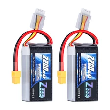 2xZeee Shorty 3S Lipo Battery 11.1V 2200mAh 50C XT60 for RC Car Drone Truck Boat