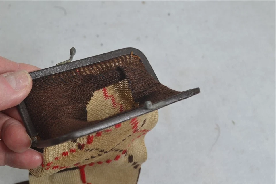 Monedero antiguo calcetín argyle adulto Wally's Sock Monedero 1900 original Foto 2 de 3