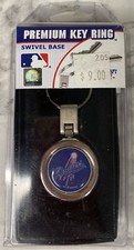 2007 MLB Dodgers Logo Premium Key Ring Swivel Base Baseball Silver and Blue