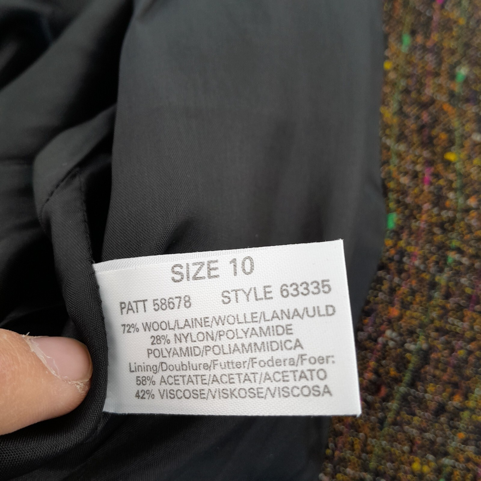 PLANET Jacket 10 Multicoloured Technology Wool Bl… - image 9