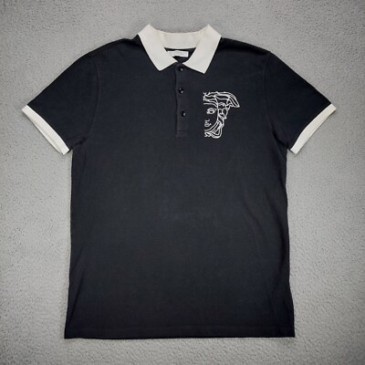 Gianni Versace Collection Medusa Head Polo Collar Shirt Men's Medium Authentic