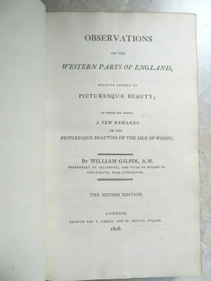 1808 OBSERVATIONS ON WESTERN PARTS OF ENGLAND BY GILPIN 18 AQUATINT ISLE WIGHT - Image 3 of 4