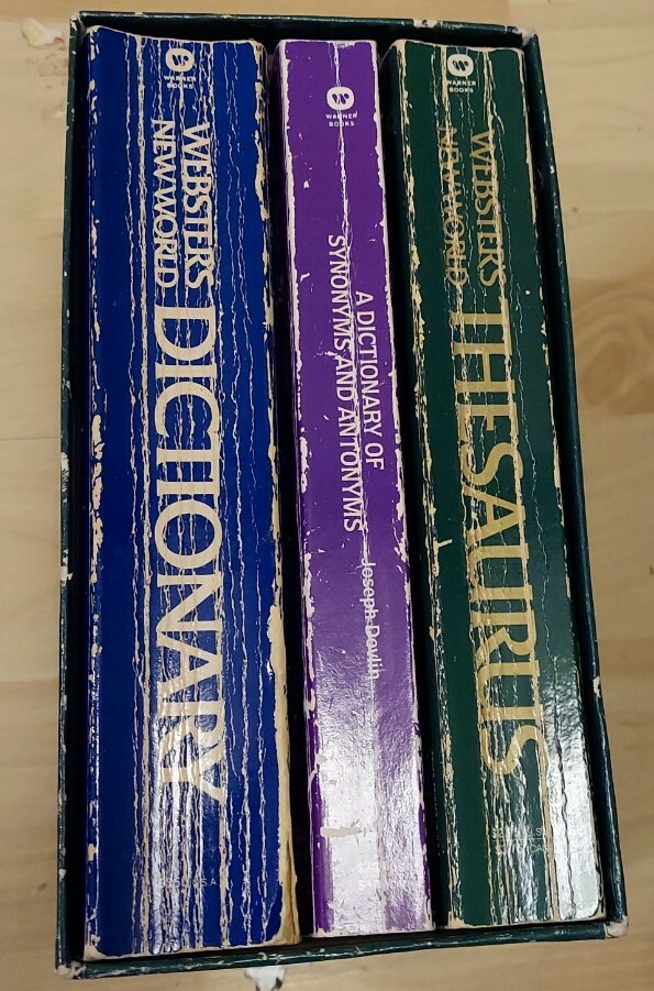 Set of 3 Webster's Basic Reference Collection Dictionary Thesaurus