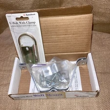 4" Stand Off Wall Mount for up to 2" Antenna Mast - W Brackets w/U-Bolt & Clamp