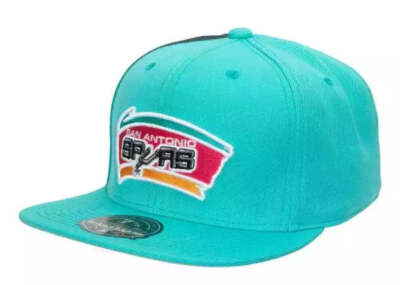 Mens Mitchell & Ness NBA TAPESTRY FITTED HWC SPURS