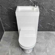 500mm All In One 2 in 1 Unit Combination Basin Sink & Round Toilet Space Saving