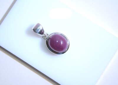 gemstones 24 very beautiful natural ruby pendant silver 925 29x14mm! A-473