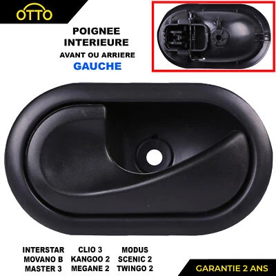 Poignée Interieur de Porte AVANT Gauche Chauffeur Movano B Modus Kangoo 2 Twingo - Photo 1/4