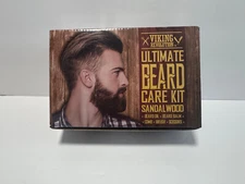 Viking Revolution - Ultimate Beard Care Kit - Oil Balm Comb Brush Scissors ~ NEW