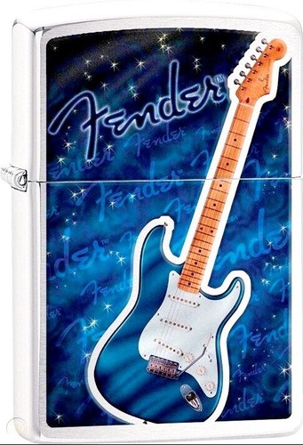 Zippo Lighter Fender Guitar Stratocaster Telecaster Rare 2016 Discontinued - Picture 3 of 15