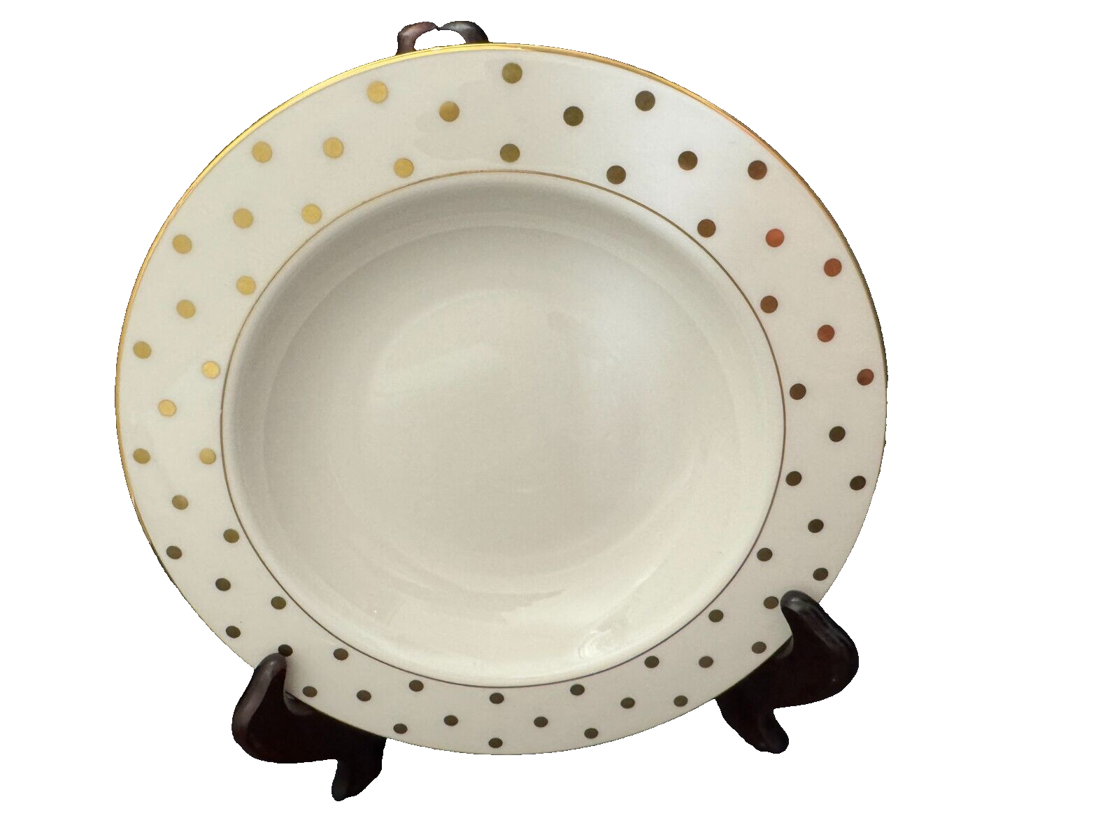 Kate Spade Larabee Gold Dots Soup Bowl By Lenox 9" New eBay