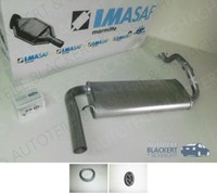 Imasaf Auspuff Endtopf +ZubehöR für Honda CRX Ii+Civic III 1.6 I Vtec 1989-1992