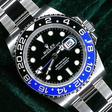 Rolex GMT-Master II Batman Blue Black Ceramic Bezel MINT COMPLETE SET 126710BLNR