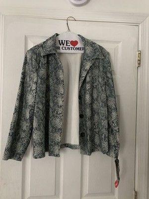 VINTAGE BRIGGS snakeskin lightweight jacket new with tags animal print spring