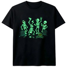 Glow In The Dark Dancing Skeleton Halloween T-shirt