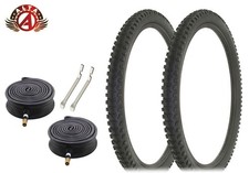 ALTA 27.5" x 2.20 M.T.B Tires – Aggressive Knobby w/48mm SCHRADER TUBES (6pc).