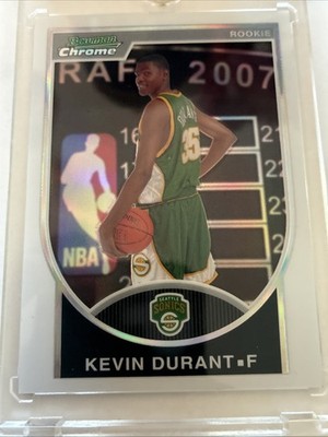 2007-08 Bowman Draft Picks & Stars - Chrome Rookie Kevin Durant #111...