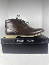 London Fog LFM-Tyler Chukka, Vegan Leather Brown CL30578M-E Men's Size 12M, NEW