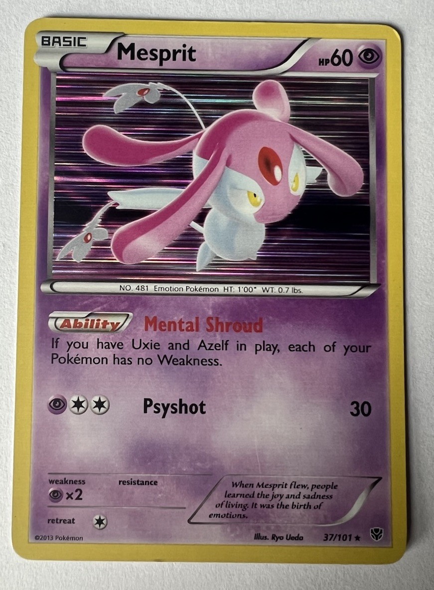 Mesprit 37/101 HP Plasma Blast English Pokemon Card TCG 