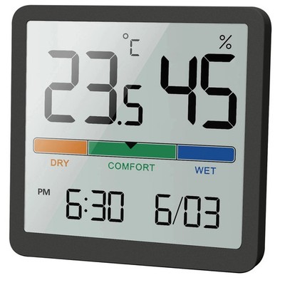 NOKLEAD Digital Thermometer Hygrometer LCD Innen Temperatur Luftfeuchtigkeit Messgerät Haus 7x7cm