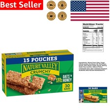 Crunchy Granola Bars - Oats 'n Honey - 15 Pouches for On-the-Go Snacking