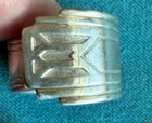 Vintage Art Deco Sterling Silver Spoon Ring, Size 6, Width varies 1/2 to 3/4"