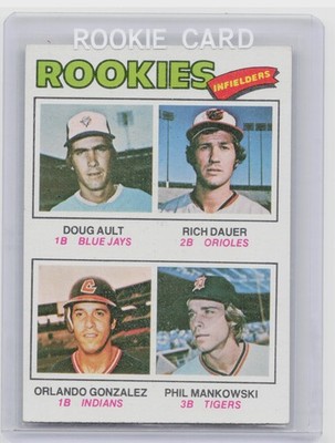 1977 Topps 1977 Rookie Infielders Ault / Dauer / Gonzalez / Mankowski RC