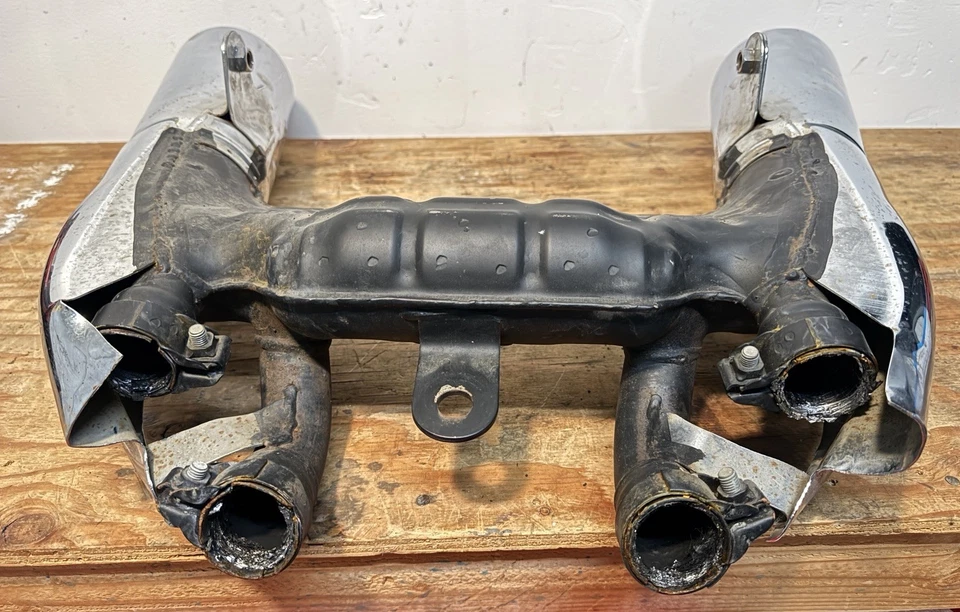 93-07 YAMAHA VMAX 1200 SILENCIADOR ESCAPE SILENCIADOR TUBO OEM Foto 4 de 4