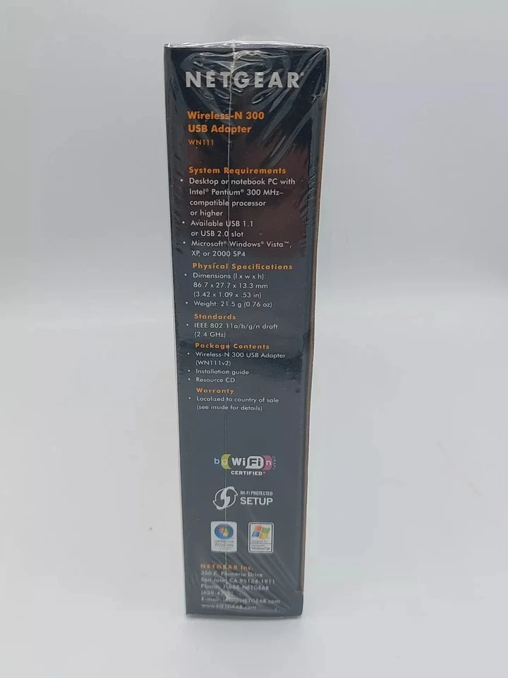 NEW - NetGear Wireless-N300 USB WiFi Adapter Model WN111 (300Mbps) B,G,N USB 2.0 - Image 4 of 4