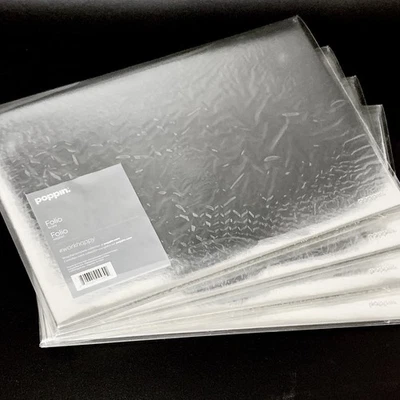 Poppin Soft Cover Folio 13x9 Silver Letter Document Holder Envelope 4-Pack - Image 1 of 4