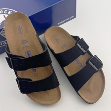 Birkenstock Arizona Black Suede Leather Men's and Women's Sandals Select Size