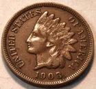 1908 S Indian Head Cent, Higher Grade Bold LIBERTY, Better Date Penny 1C