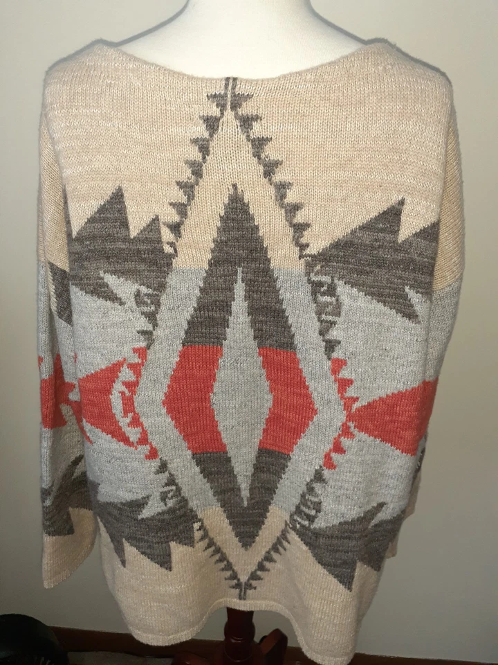 Suéter Ralph Lauren Patrón Suroeste Tribal Western Navajo 1XL/1X/14/16 Foto 2 de 4