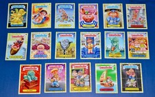 Topps Garbage Pail Kids GPK Go On Vacation Phlem YELLOW BORDER Lot of 17 Cards