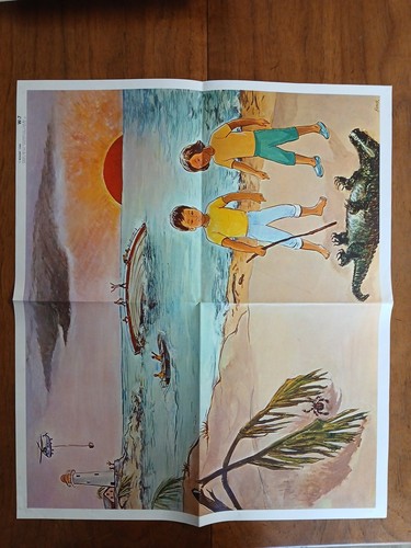 1966 Peabody Language Development Kits I Wonder Card 2- Sided Poster 1966 Rare