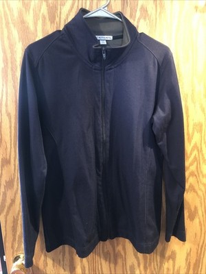 Women s Large Navy Blue Fitted Zip up Port Authority Brand