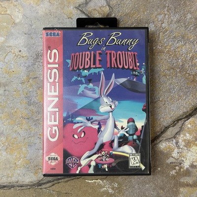 Bugs Bunny in Double Trouble Game & Case - Sega Genesis **TESTED, SEE DESC**