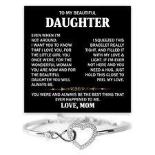 To My Beautiful Daughter Star Heart Bracelet   Adjustable Bracelet With In