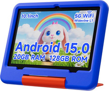 Tablet for Kids with EVA Protective Case, Android 15.0 Toddler Tab PC 10.1Inch R
