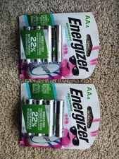 Lot Of 2 Energizer Recharge Power Plus AA (4) 2300 mAh 4 Rechargeable Batteries 