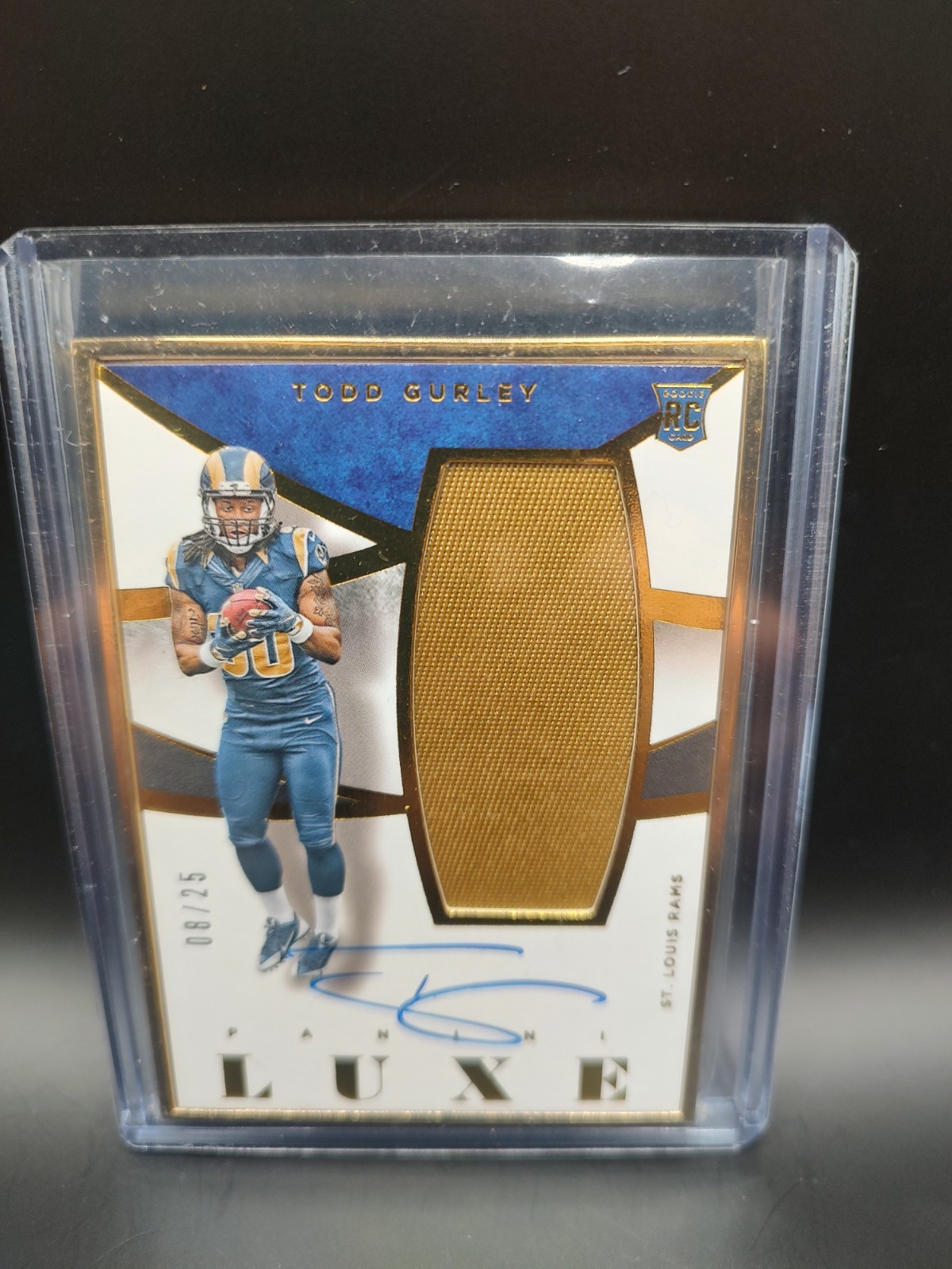 Todd Gurley Panini Luxe Framed Rookie Memorabilia Autograph #TG Base