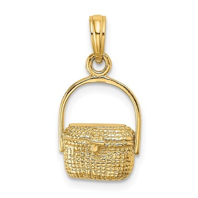 14K 2-D Nantucket Korb Bettelarmband Halskette