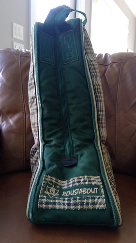 Vintage English Or Western Tall Boot Travel  Storage Bag Padded Zipper Handles