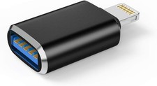 LIMQIAOWY OTG Male to USB 3.0 Female Adapter Compatible iPhone 14 Black