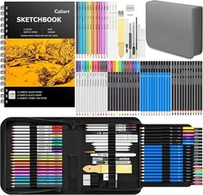 176PCS Art Supplies Sketching Kit – Pencils, Charcoal, Watercolor, & Sketchbook