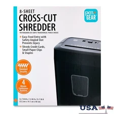8 Sheet Micro Cut Shredder Auto Shut Off Pullout Basket Overload Protection New