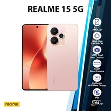 (New)Realme 15 5G Android Cell Phone (12GB+256GB/SILK PINK/Dual SIM/Global Ver.)