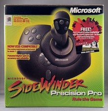Microsoft Sidewinder Precision Pro USB Joystick X03-57540 TESTED + BOX + ADAPTER